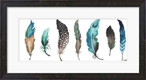 Framed Fetching Feathers II Print