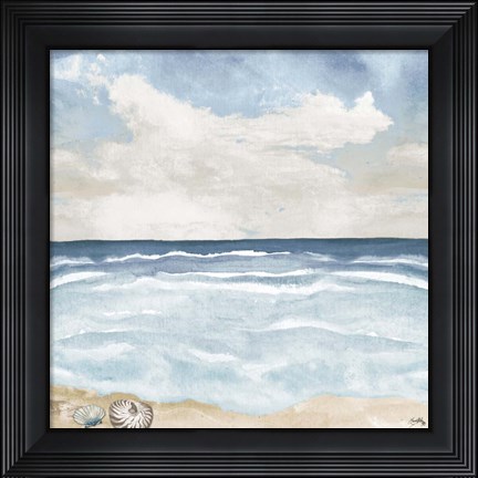 Framed Evening Coast View I Print