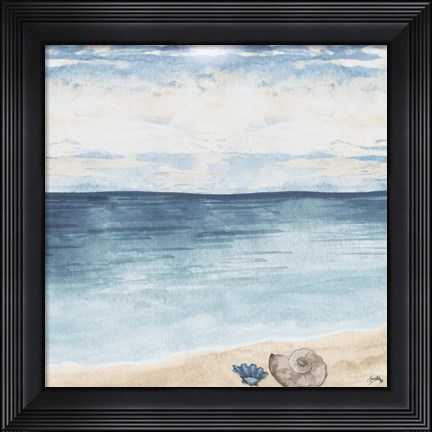 Framed Evening Coast View II Print