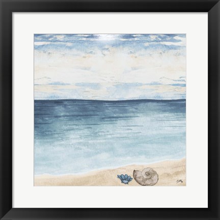 Framed Evening Coast View II Print