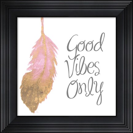 Framed Good Vibes And Smiles II Print