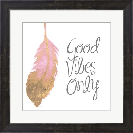 Framed Good Vibes And Smiles II Print