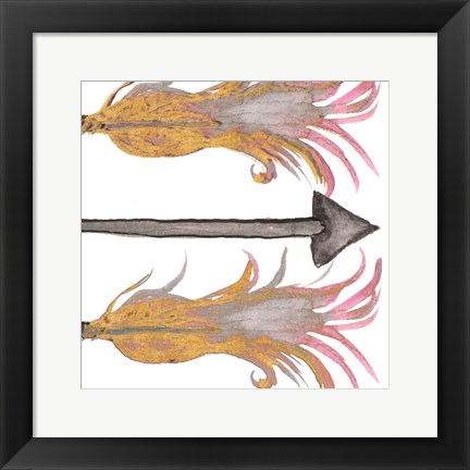 Framed Feathers And Arrows II Print