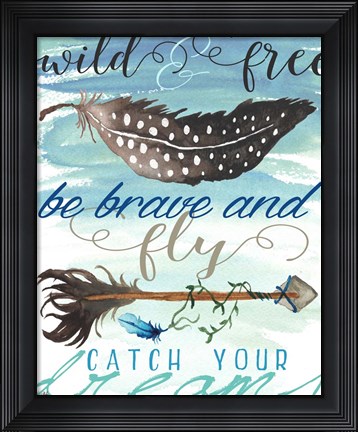Framed Wild and Free Print