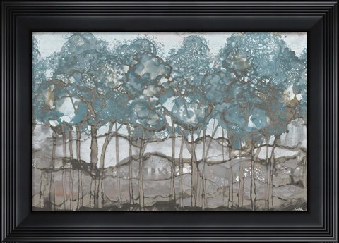 Framed Muted Watercolor Forest Print