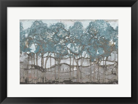 Framed Muted Watercolor Forest Print