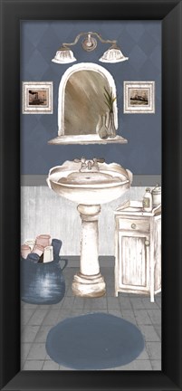 Framed White Wash Bath II Print