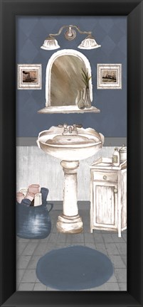 Framed White Wash Bath II Print