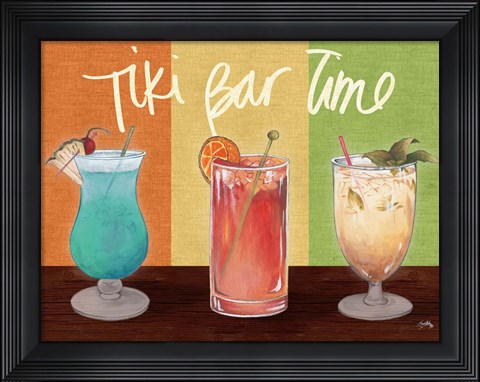 Framed Tiki Bar Time Print