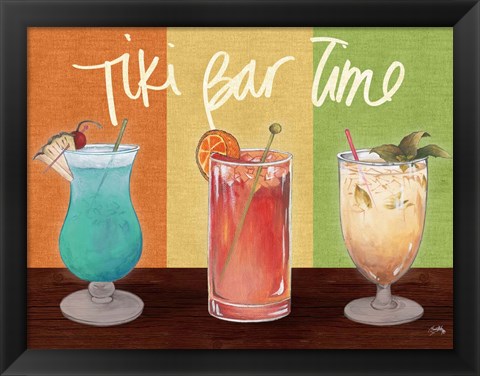 Framed Tiki Bar Time Print