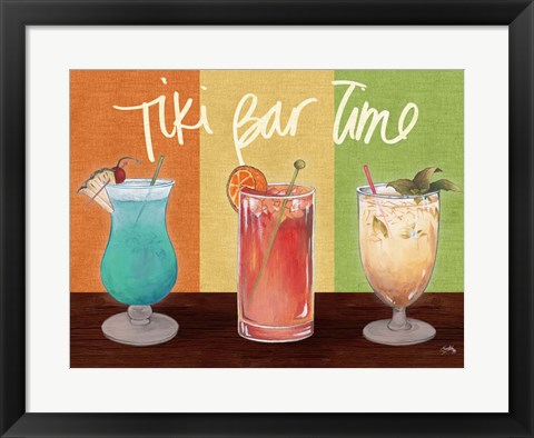 Framed Tiki Bar Time Print