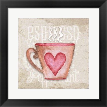 Framed Daily Coffee III Print