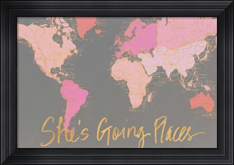 Framed She&#39;s Going Places Print