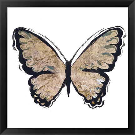 Framed Flutter Gold I Print