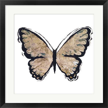 Framed Flutter Gold I Print