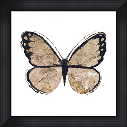 Framed Flutter Gold II Print