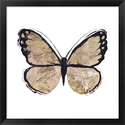 Framed Flutter Gold II Print