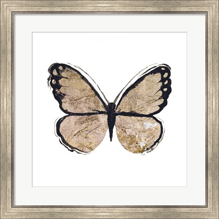 Framed Flutter Gold II Print