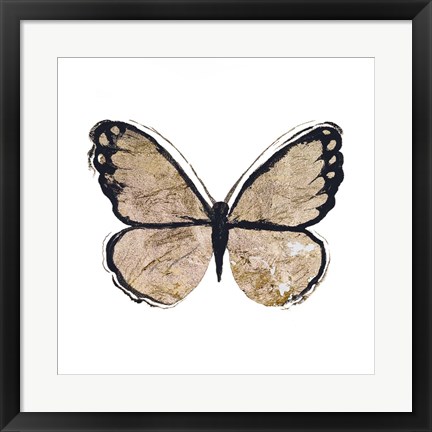 Framed Flutter Gold II Print