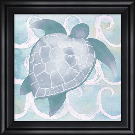 Framed Azure Sea Creatures II Print