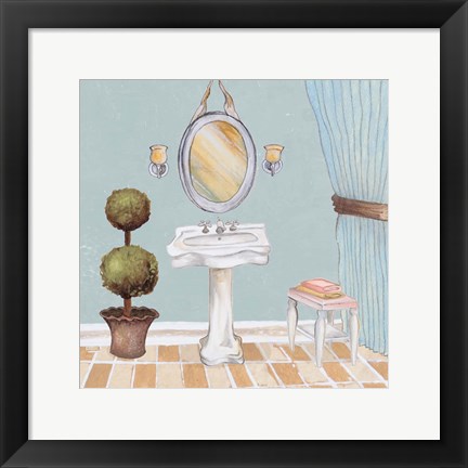 Framed Pastel Bath II Print