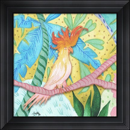 Framed Playful Parrot Print