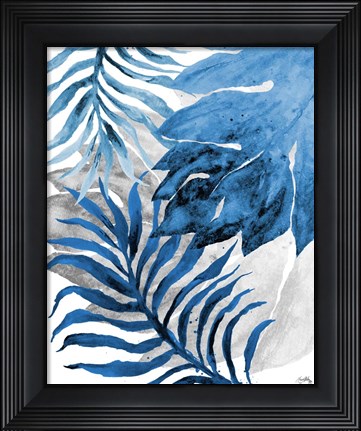 Framed Blue Fern and Leaf II Print