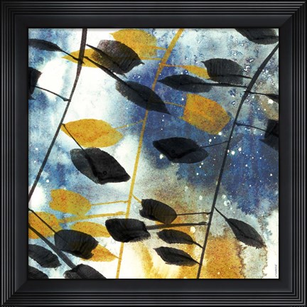 Framed Autumn Leaves I Print
