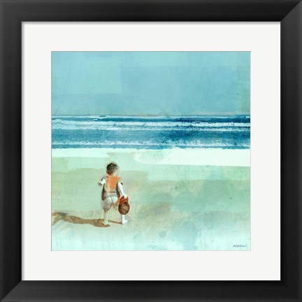 Framed Beach Day Throwing Print