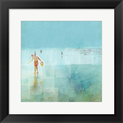 Framed Beach Day Shelling Print