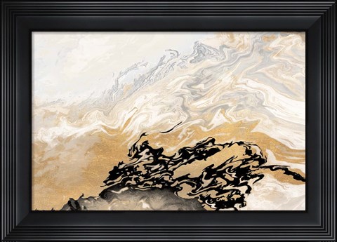 Framed Gold Wave Print