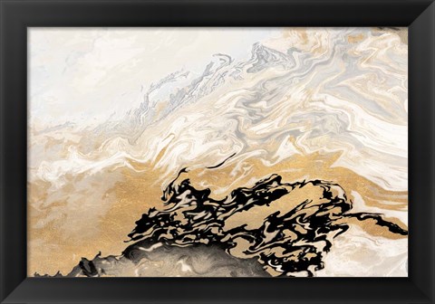 Framed Gold Wave Print