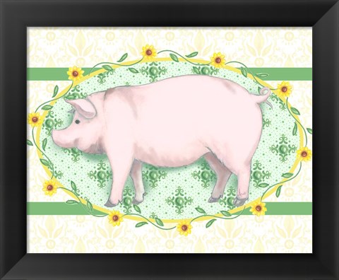 Framed Piggy Wiggy I Print