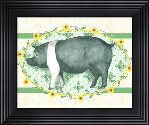 Framed Piggy Wiggy II Print