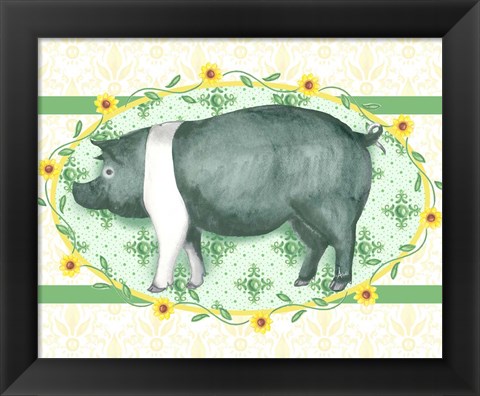 Framed Piggy Wiggy II Print