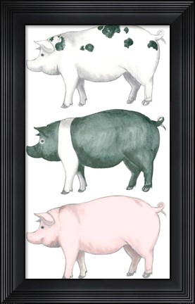 Framed Piggy Wiggy Set Print