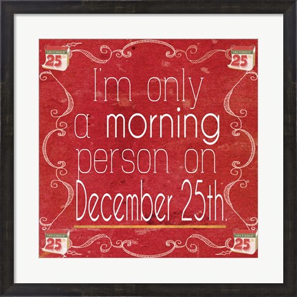 Framed Red Hot Christmas IV Print