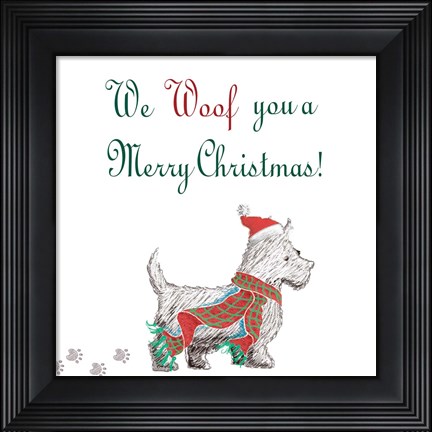 Framed Woof Holiday Pack II Print