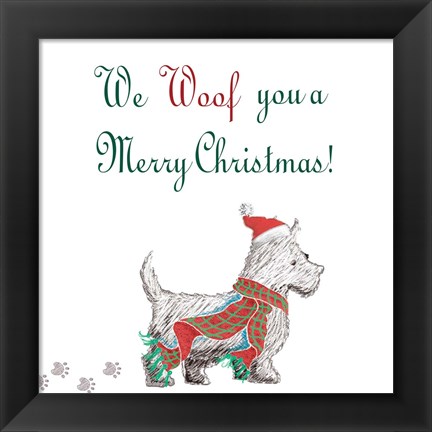 Framed Woof Holiday Pack II Print