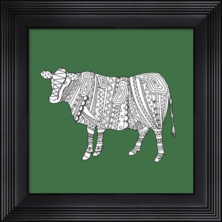 Framed Ornate Farm I Print