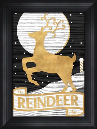 Framed Winter Lodge Sign II Print