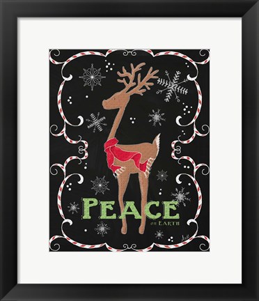 Framed Peace on Earth Deer Print