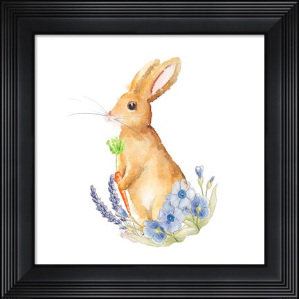 Framed Spring Bunny I Print