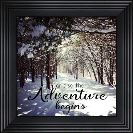 Framed Adventure Begins Print