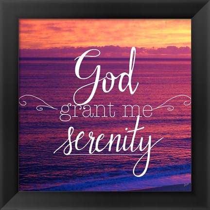 Framed God Grant Me Serenity Print