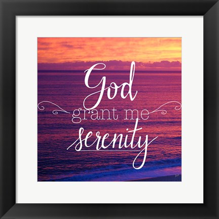 Framed God Grant Me Serenity Print
