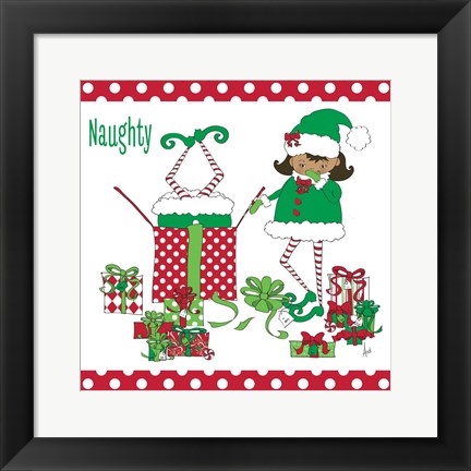 Framed Naughty Elves Print