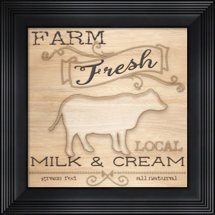 Framed Country Organic Dairy I Print
