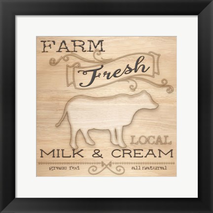 Framed Country Organic Dairy I Print