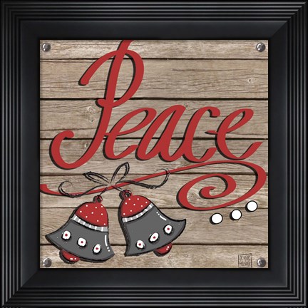 Framed Holiday Feelings on Wood I Print